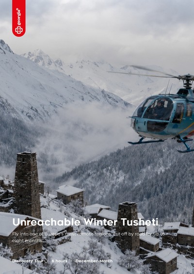 Unzugängliches Tusheti im Winter Broschüre