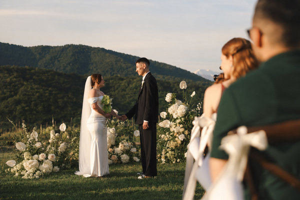 Outdoor wedding ceremony in Georgia
